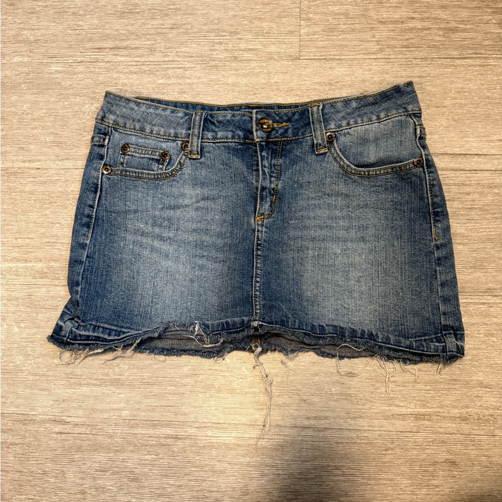 Highway Jeans Y2K Medium Wash Denim Mini Skirt - Picture 2 of 11